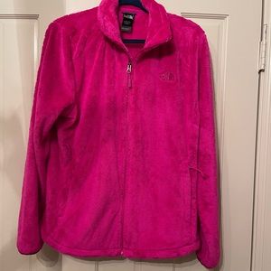 The North Face Osito Long Sleeve Fleece Jacket Sz XL Neon Pink
